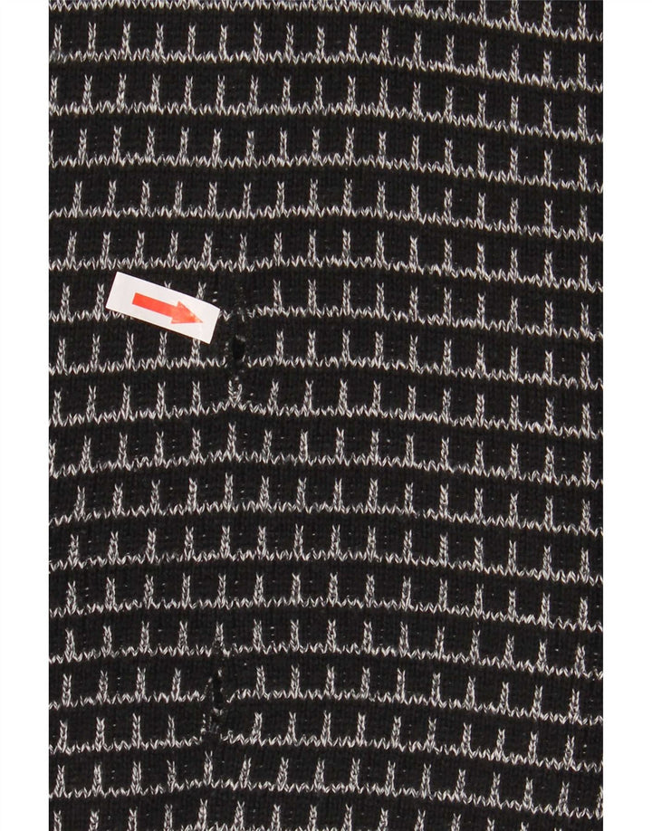 Maglione cardigan da uomo Settebello XL nero a quadri in acrilico