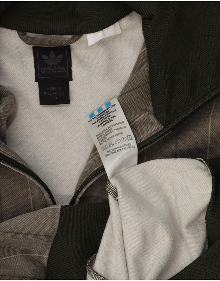 Giacca da tuta da uomo Adidas IT 50 cotone gessato grigio medio