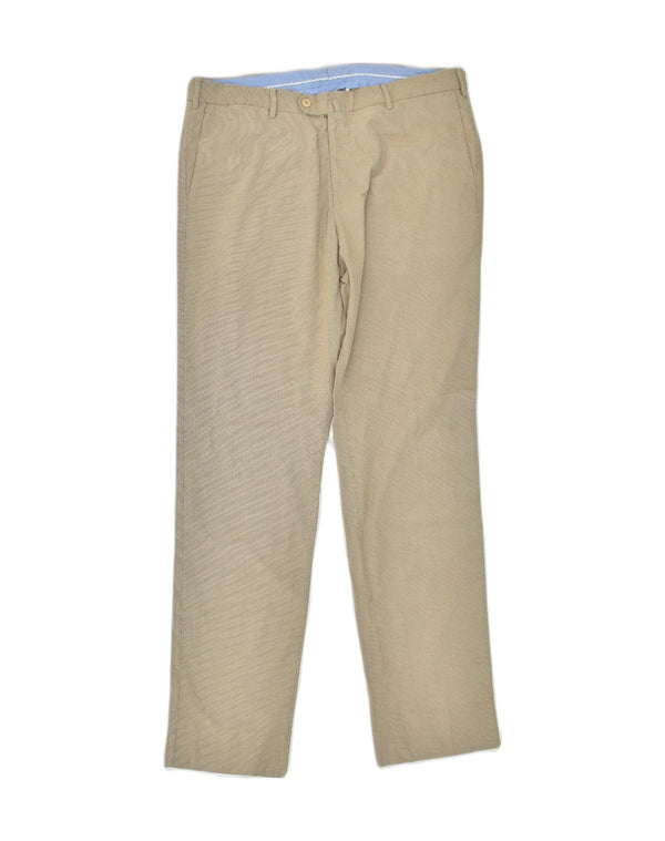 MASSIMO DUTTI Pantaloni chino dritti da uomo W34 L34 Cotone Beige