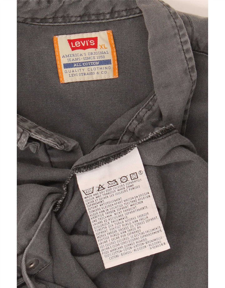 Camicia da uomo Levi's XL in cotone grigio
