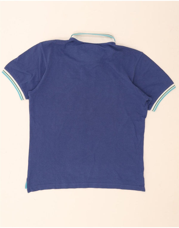 Polo da rugby da uomo Henri Lloyd, in cotone a righe grandi blu