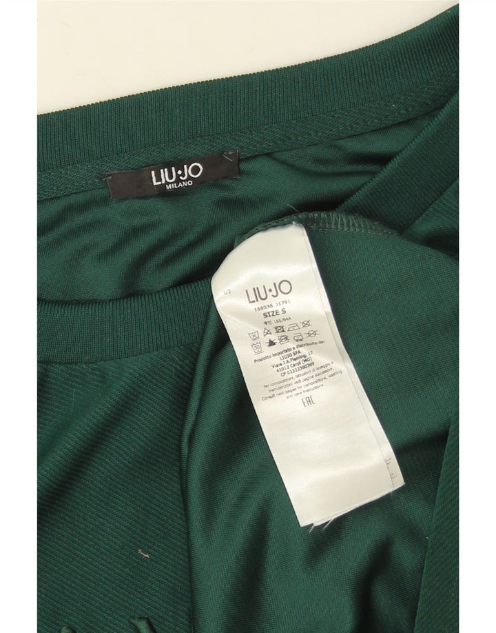 Liu Jo Womens Oversized Graphic Sweatshirt Jumper UK 10 Small Green
