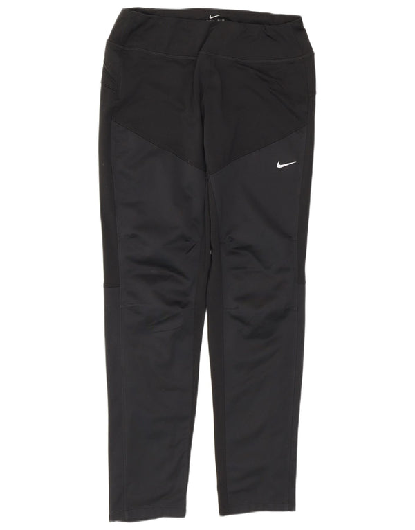 Женские леггинсы Nike Dri Fit UK 10, маленькие черные полиэстер