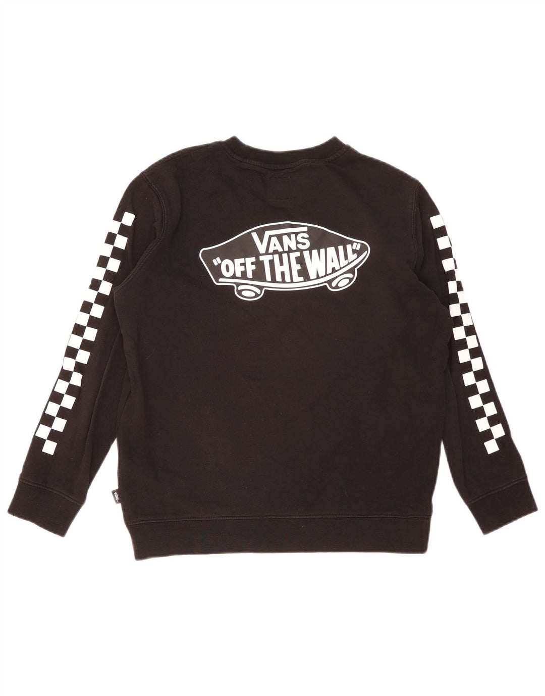 Vans Womens Graphic Sweatshirt Jumper UK 16 Large Black Cotton