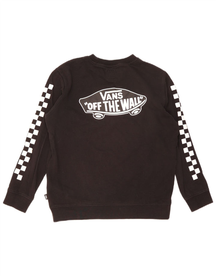 Vans Womens Graphic Sweatshirt Jumper UK 16 Large Black Cotton