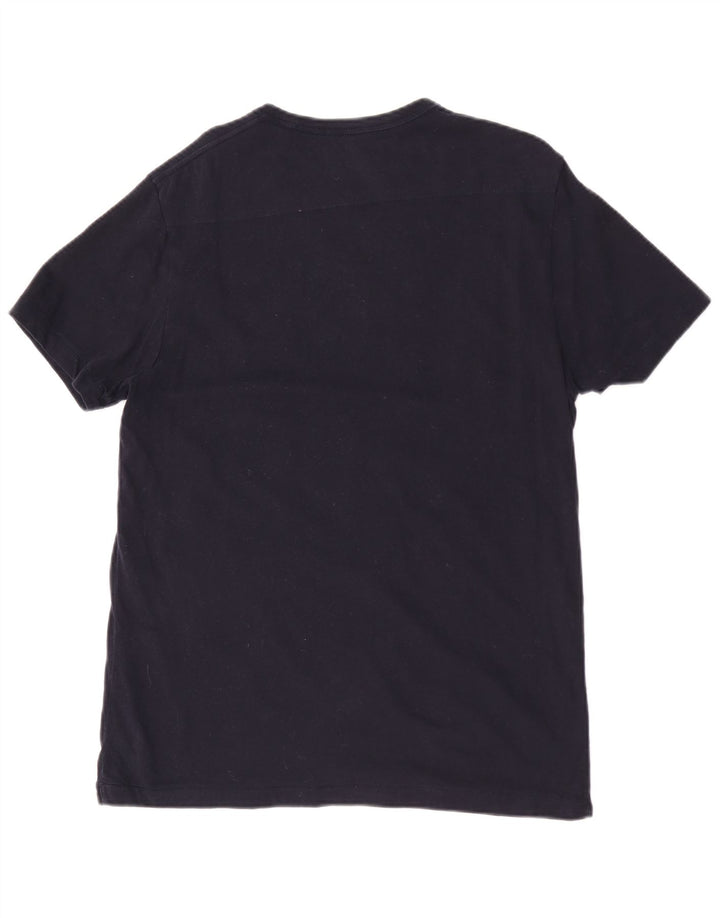 French Connection Mens Regular Fit Graphic T-Shirt Top Medium Navy Blue