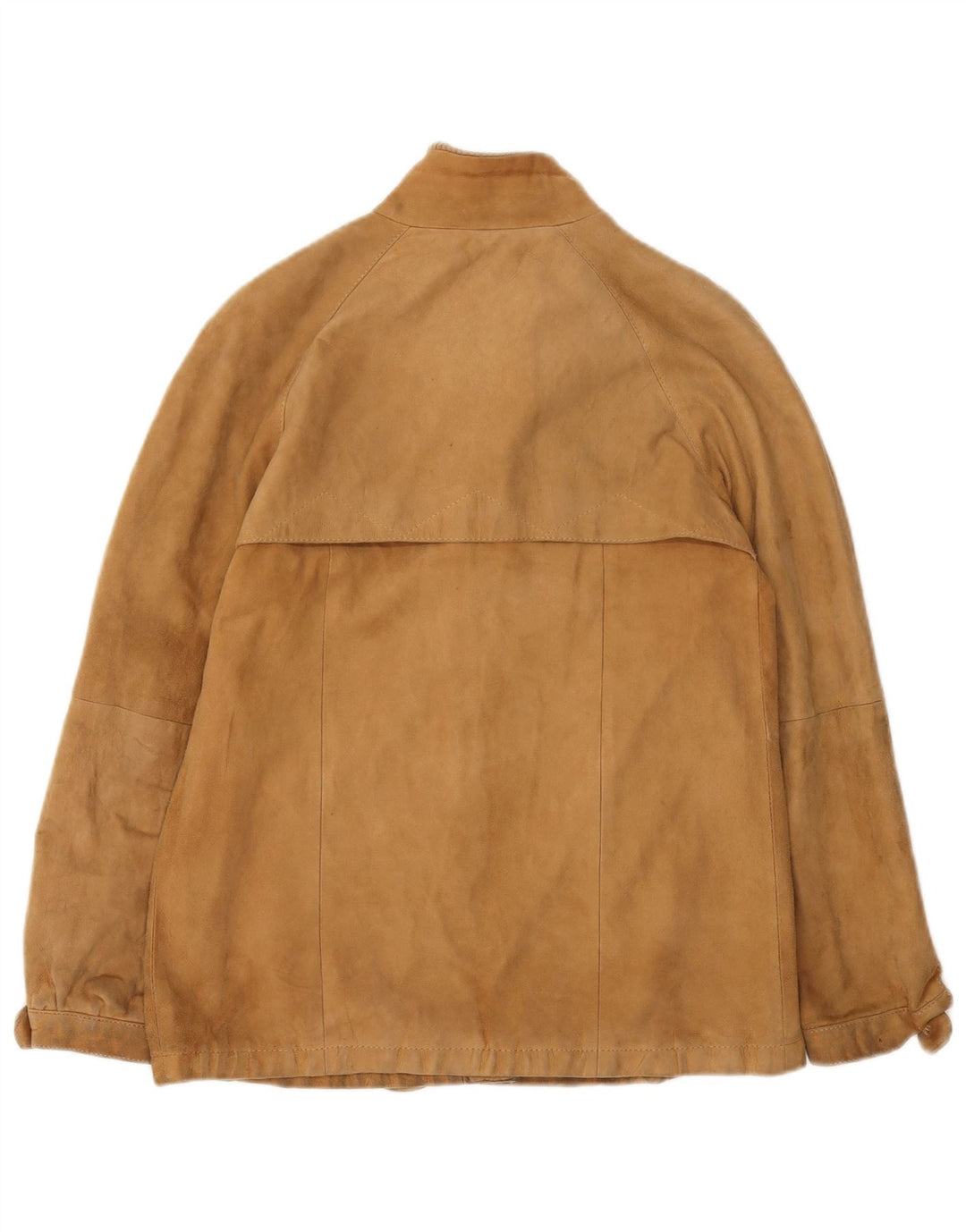 Vintage Womens Suede Jacket IT 44 Medium Beige