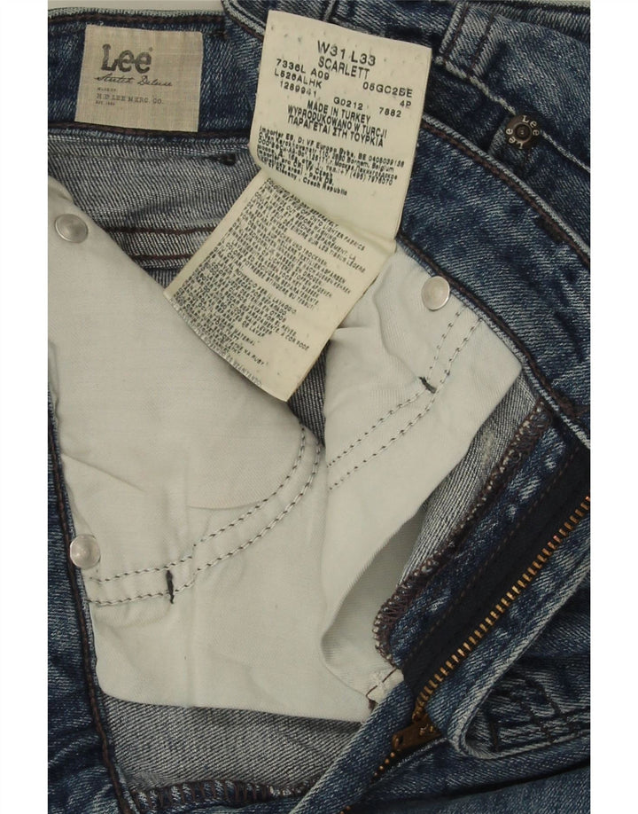 Lee Womens Scarlett Slim Jeans W31 L26 Blue Cotton