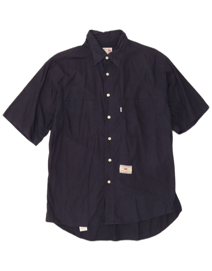 Levi's Herren-Kurzarmhemd aus Baumwolle in mittlerem Marineblau