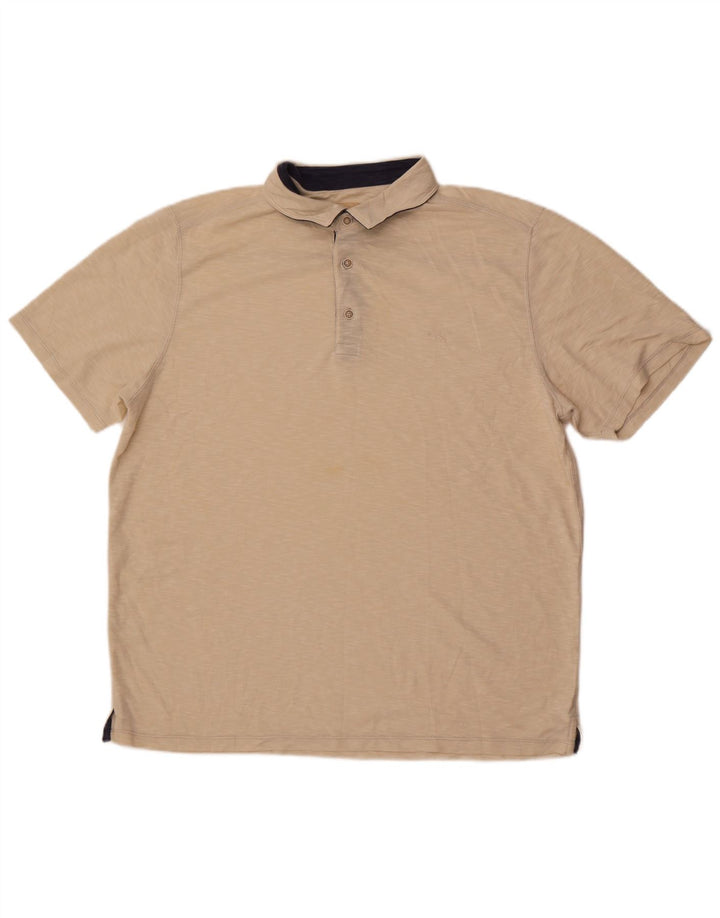 Tommy Bahama Mens Polo Shirt XL Off White Modal