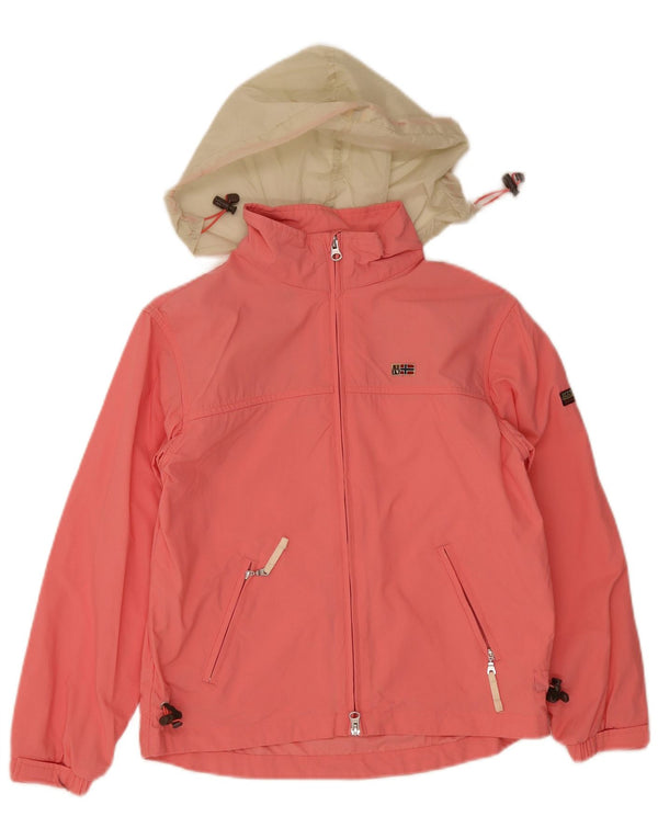 Jaqueta de chuva com capuz Napapijri para meninas 11-12 anos rosa nylon
