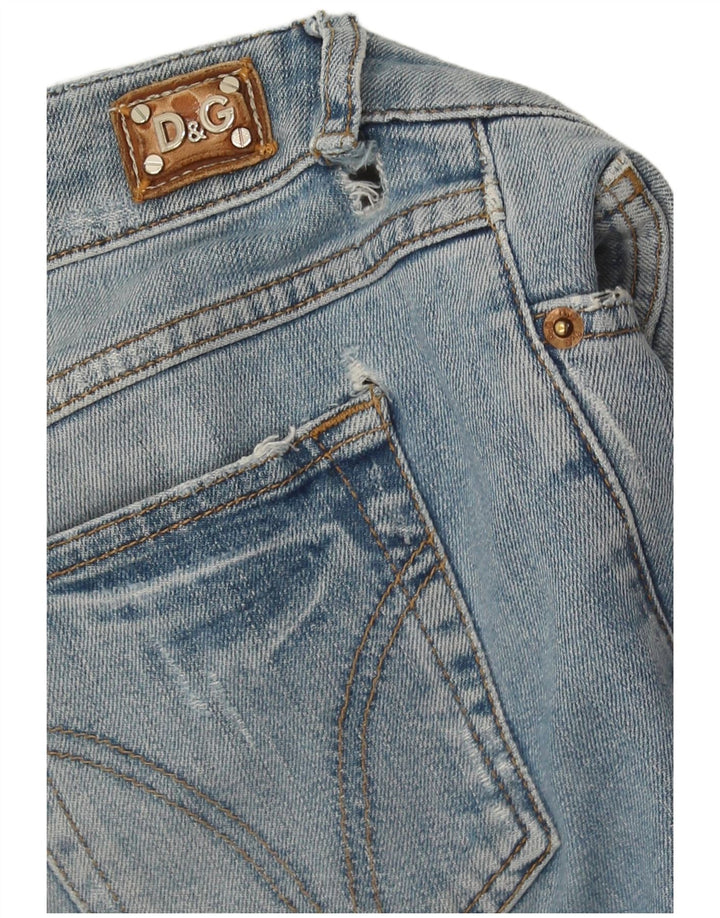 Dolce & Gabbana Dame Distressed Slim Jeans W29 L32 Blå Bomuld