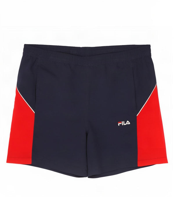 Fila Herre Sportshorts Large Navy Blue Colourblock Polyester