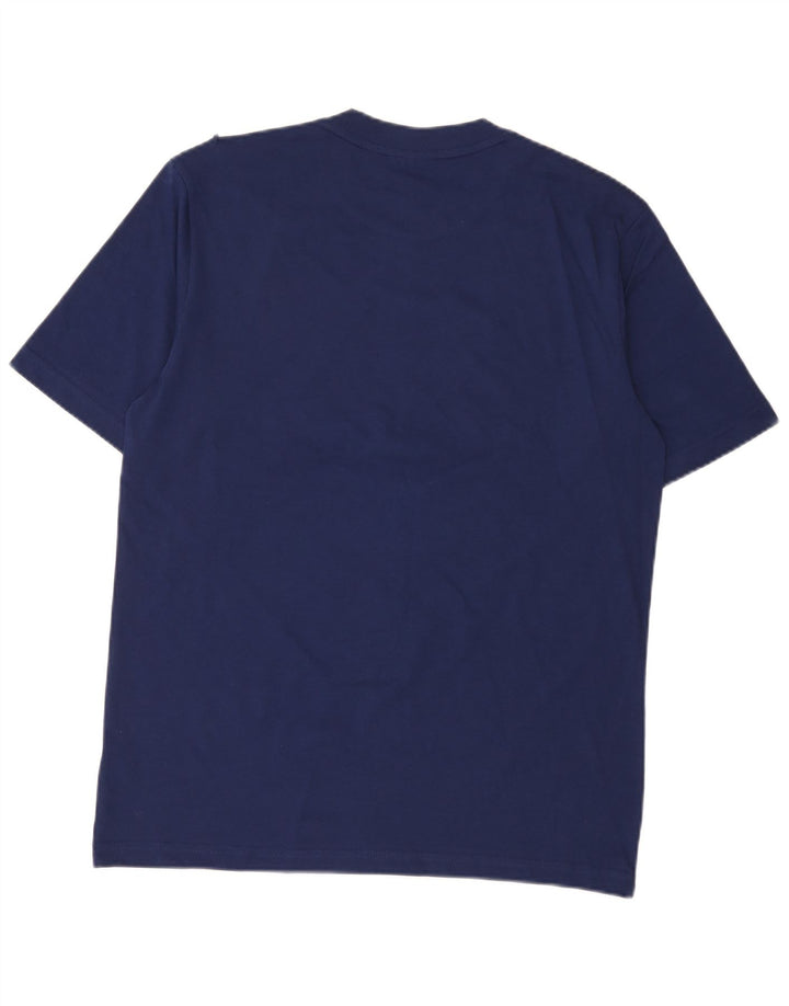 T-shirt grafica da uomo Adidas Top in cotone blu navy medio