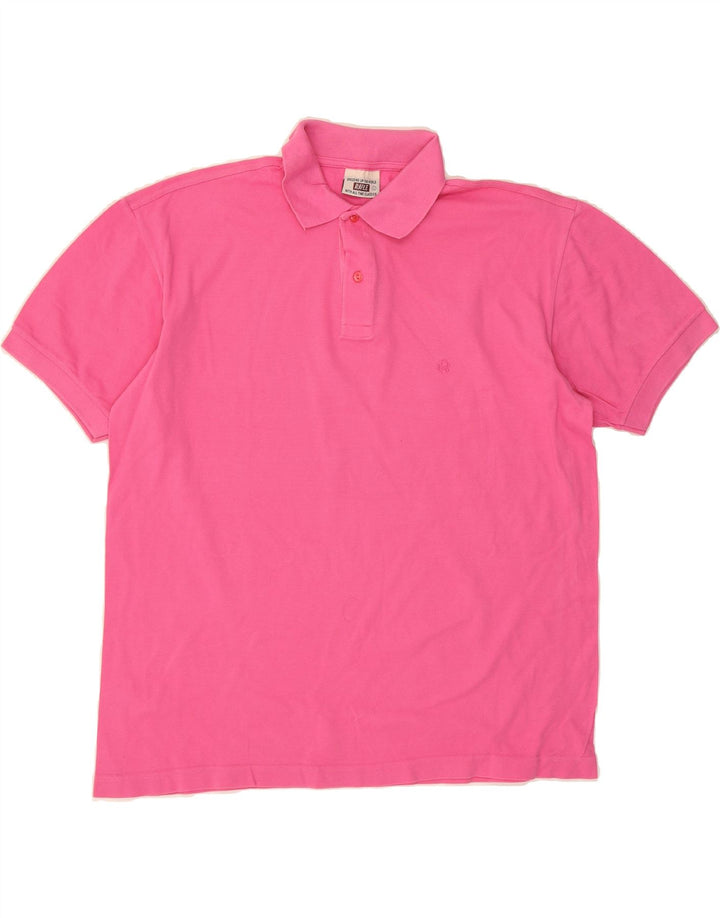 RIFLE Mens Polo Shirt Large Pink Cotton Vintage Rifle and Second-Hand Rifle from Messina Hembry 