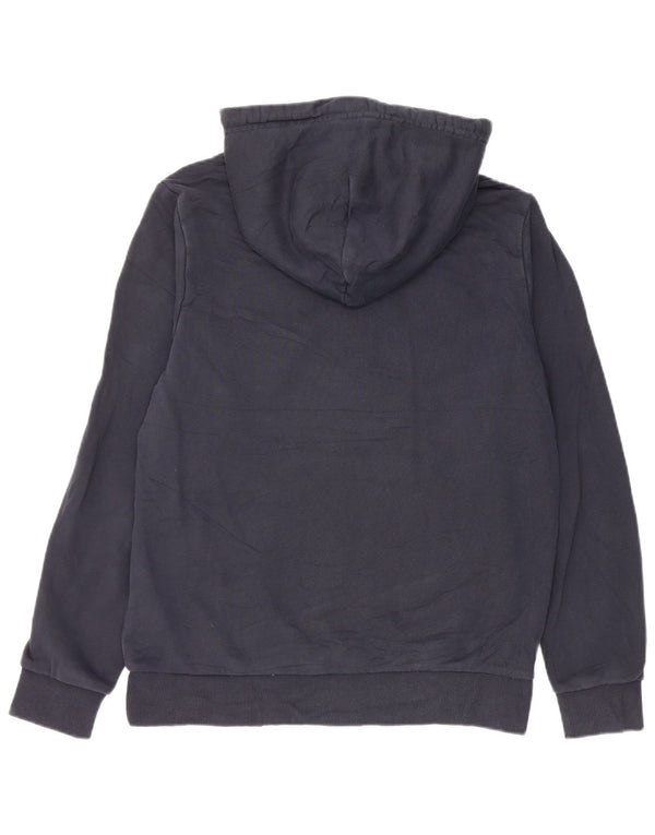 Diesel Mens Graphic Hoodie Jumper Large Navy Blue Cotton