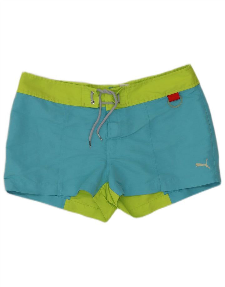 Pantaloncini da bagno da donna PUMA UK 12 Poliestere color block blu medio