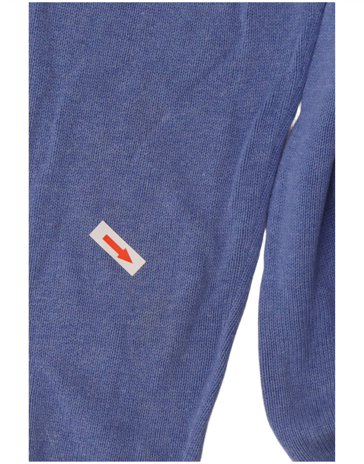 Marks & Spencer Mens V-Neck Jumper Sweater XL Blue Cotton