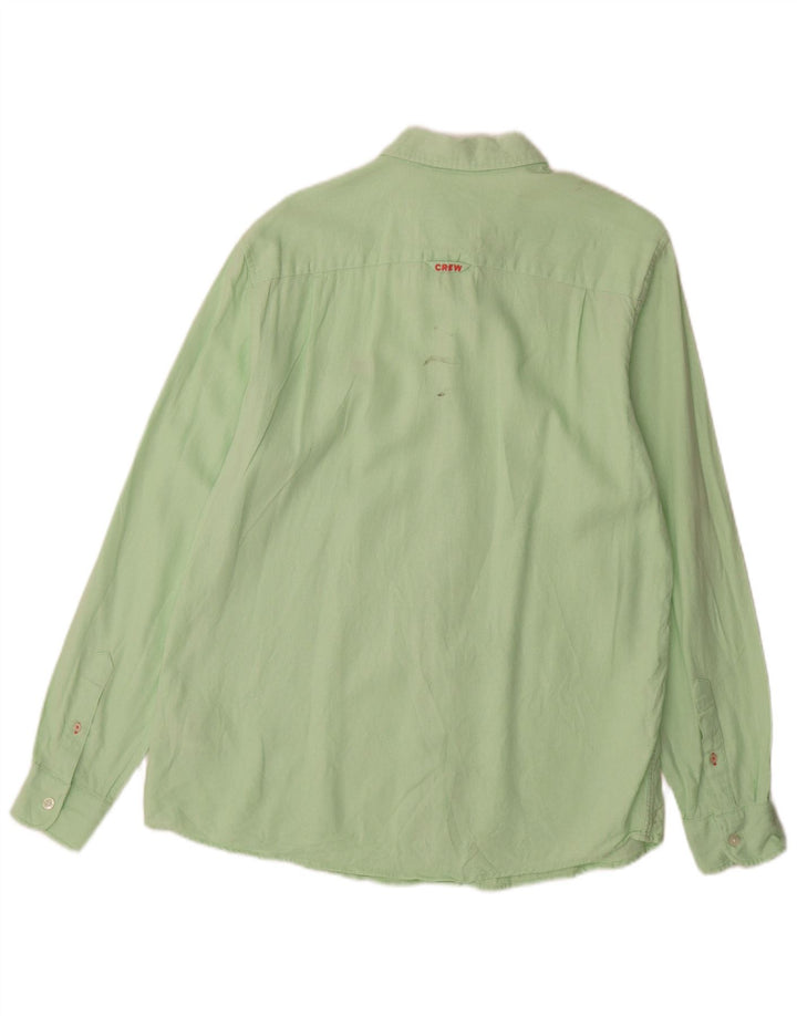 Crew Clothing Herrenhemd Mittelgrünes Leinen