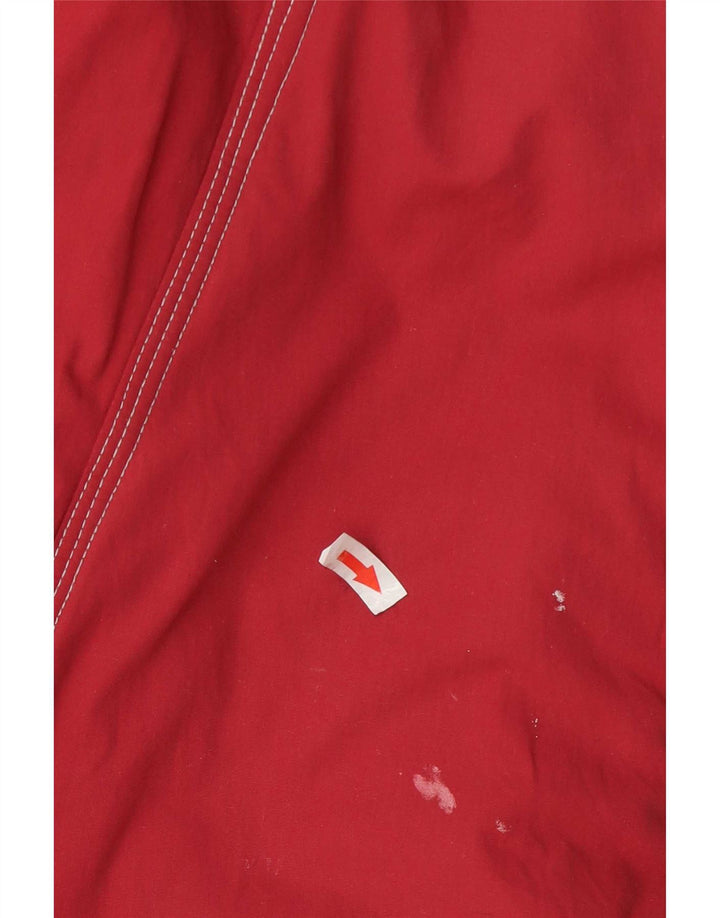Vintage Mens Hooded Windbreaker Jacket UK 40 Large Red Polyester