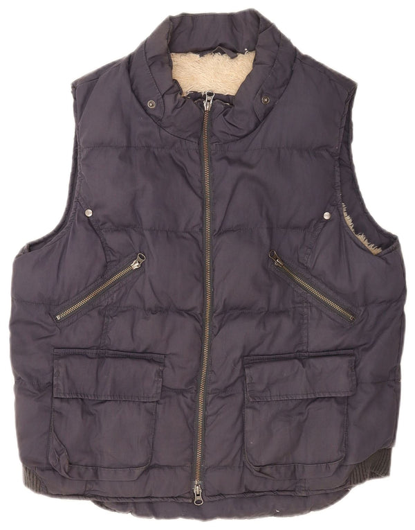 Gilet rembourré Sherpa White Stuff pour femme UK 16 Large en coton bleu marine