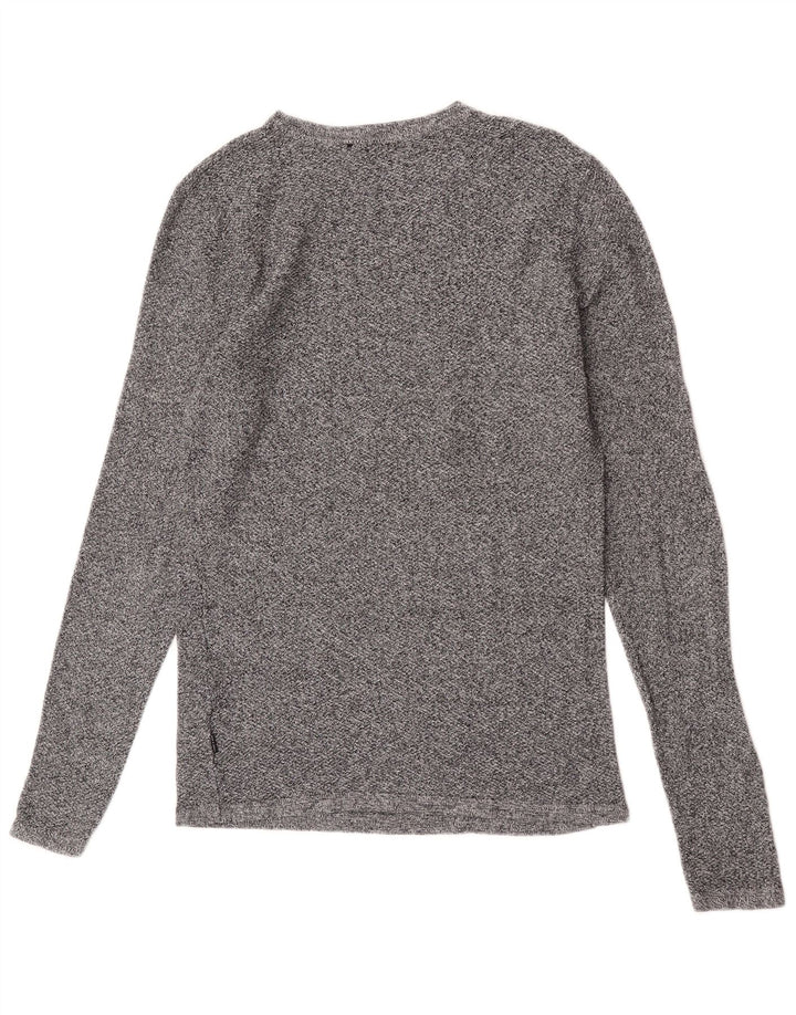 Jack & Jones Haut à Manches Longues Homme Gris Moyen Moucheté Coton