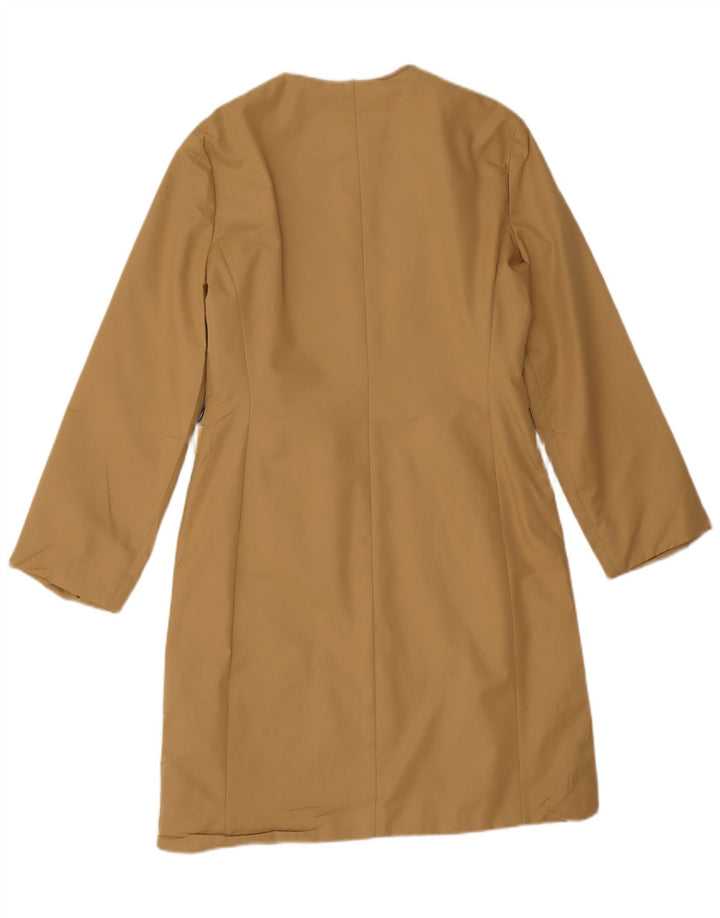Gianfranco Ferre Dame Oversized Overfrakke UK 10 Small Beige Acryl