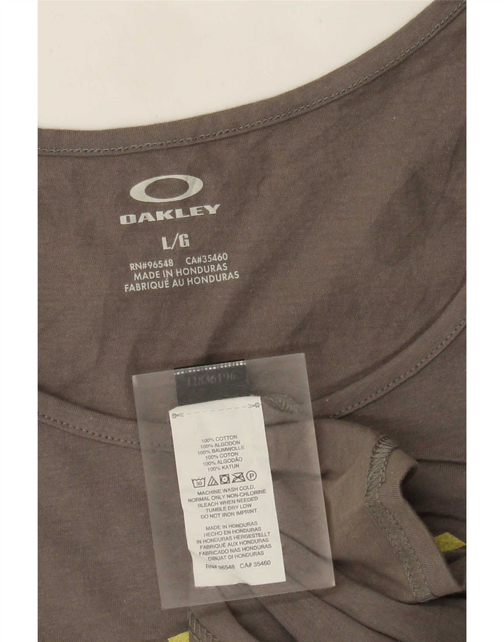 Oakley Mens Graphic Vest Top Grande Algodão Cinza