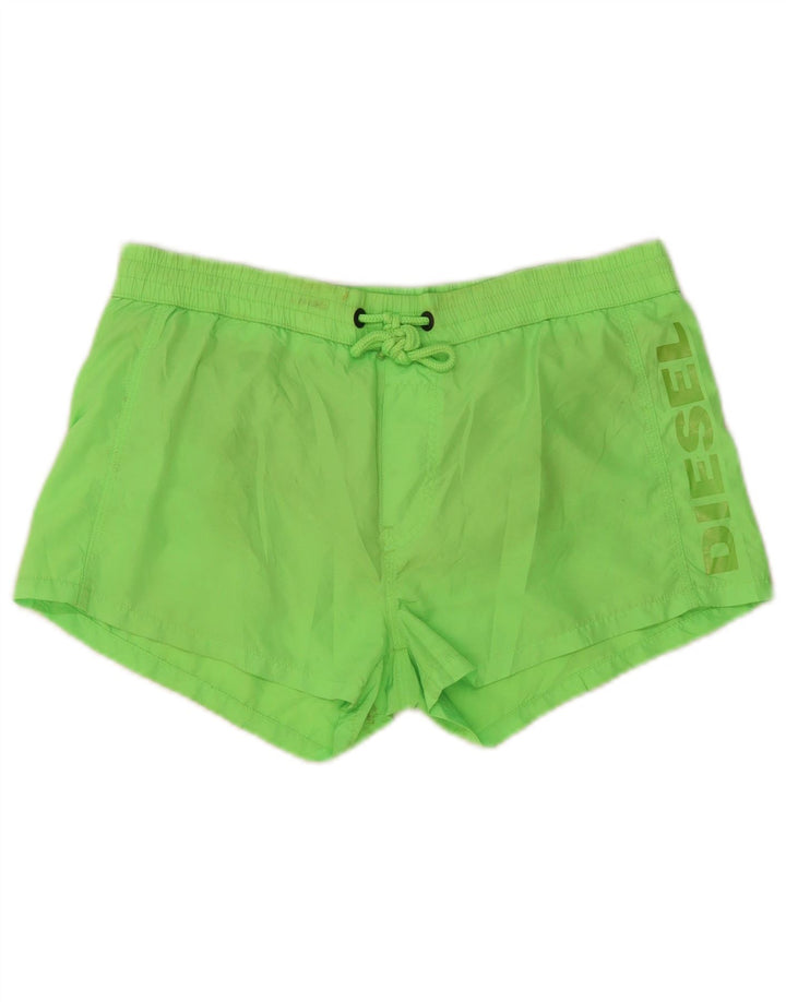 Diesel Short de Bain Graphique Homme Petit Vert Polyester