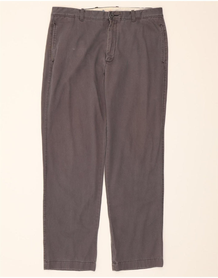 J. CREW Mens Straight Chino Trousers W35 L32 Grey Cotton Vintage J. Crew and Second-Hand J. Crew from Messina Hembry 