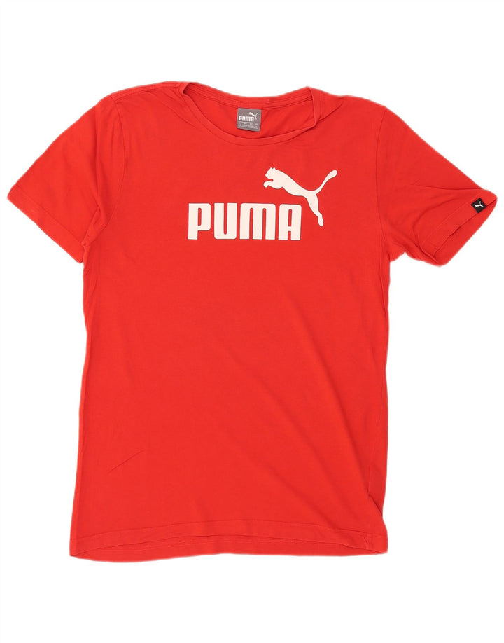 Puma Mens Graphic T-Shirt Top Small Red Cotton