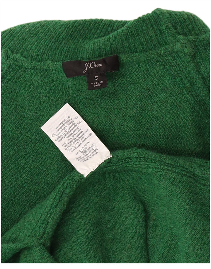 J. Crew Dame Oversized Roll Neck Jumper Sweater UK 10 Small Green Nylon