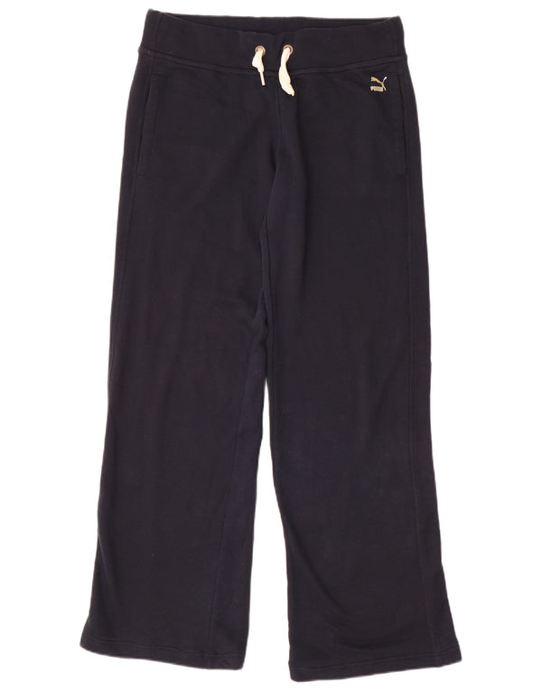 Puma Womens Wide Leg Tracksuit Trousers UK 18 XL Navy Blue Cotton