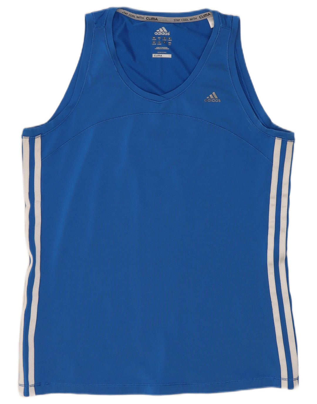 Canotta Adidas Climacool da donna UK 16/18 Large Blu Poliestere