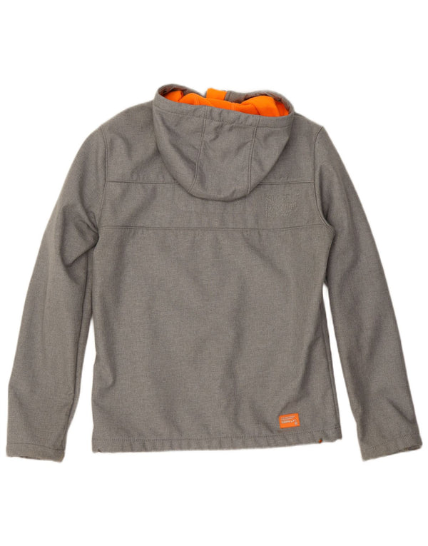 Superdry Chaqueta cortavientos con gráfico Windtrekker para hombre, talla 38, gris medio