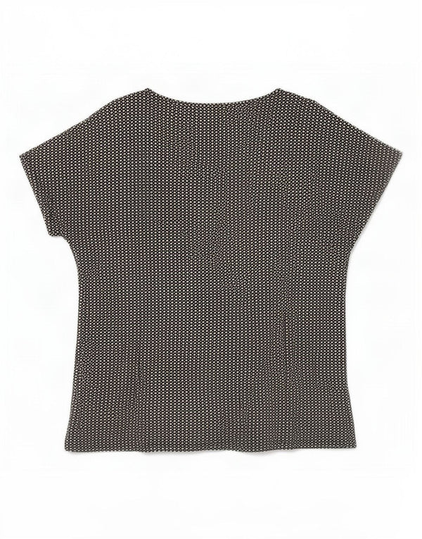 Marks & Spencer Damebluse Top UK 14 Stor sort plettet viskose