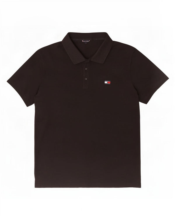 Polo da uomo Tommy Hilfiger XL in cotone nero