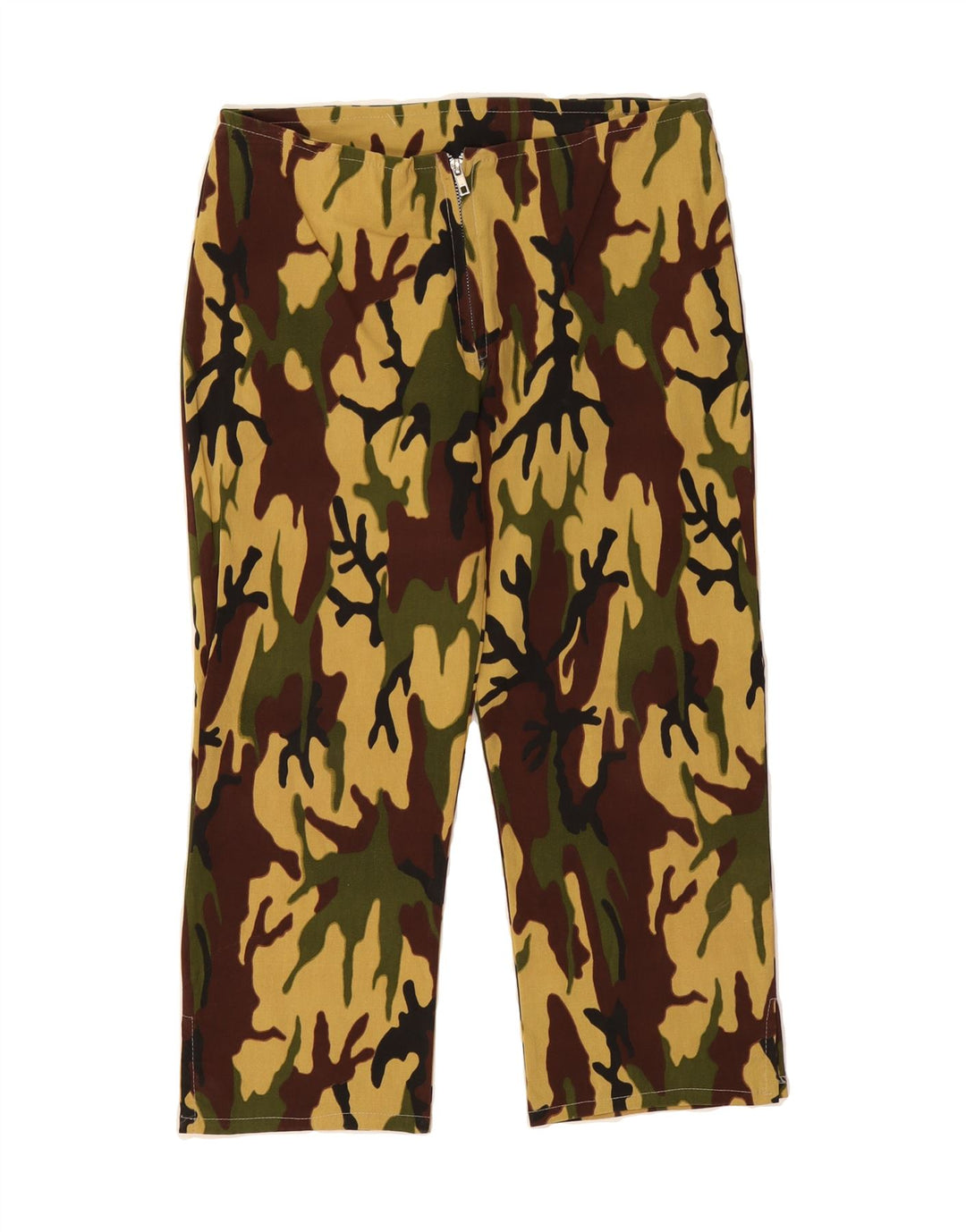 VINTAGE Womens Capri Trousers UK 12 Medium W30 L21 Multicoloured Vintage Vintage and Second-Hand Vintage from Messina Hembry 
