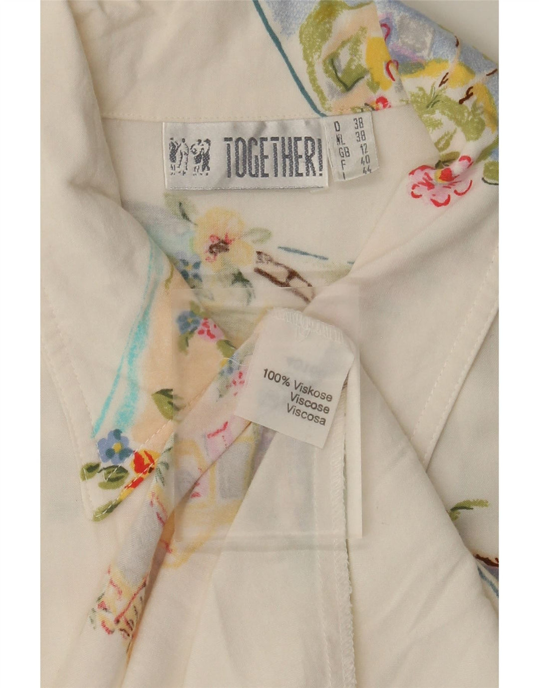 Damska sukienka maxi bez rękawów, UK 12, średni biały patchwork
