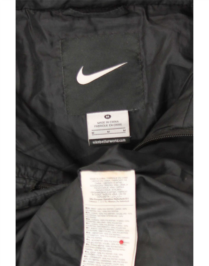 Nike Mens Graphic bélelt kabát UK 38 közepes fekete poliészter