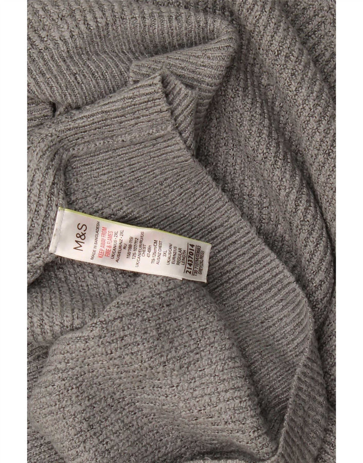 Marks & Spencer férfi nyakú pulóver 2XL szürke poliamid