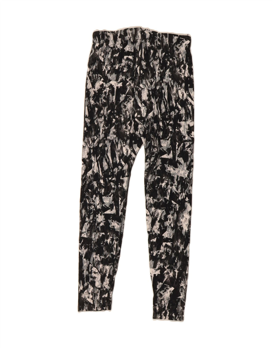 NIKE Womens Abstract Pattern Leggings UK 10 Small Black Cotton Vintage Nike and Second-Hand Nike from Messina Hembry 