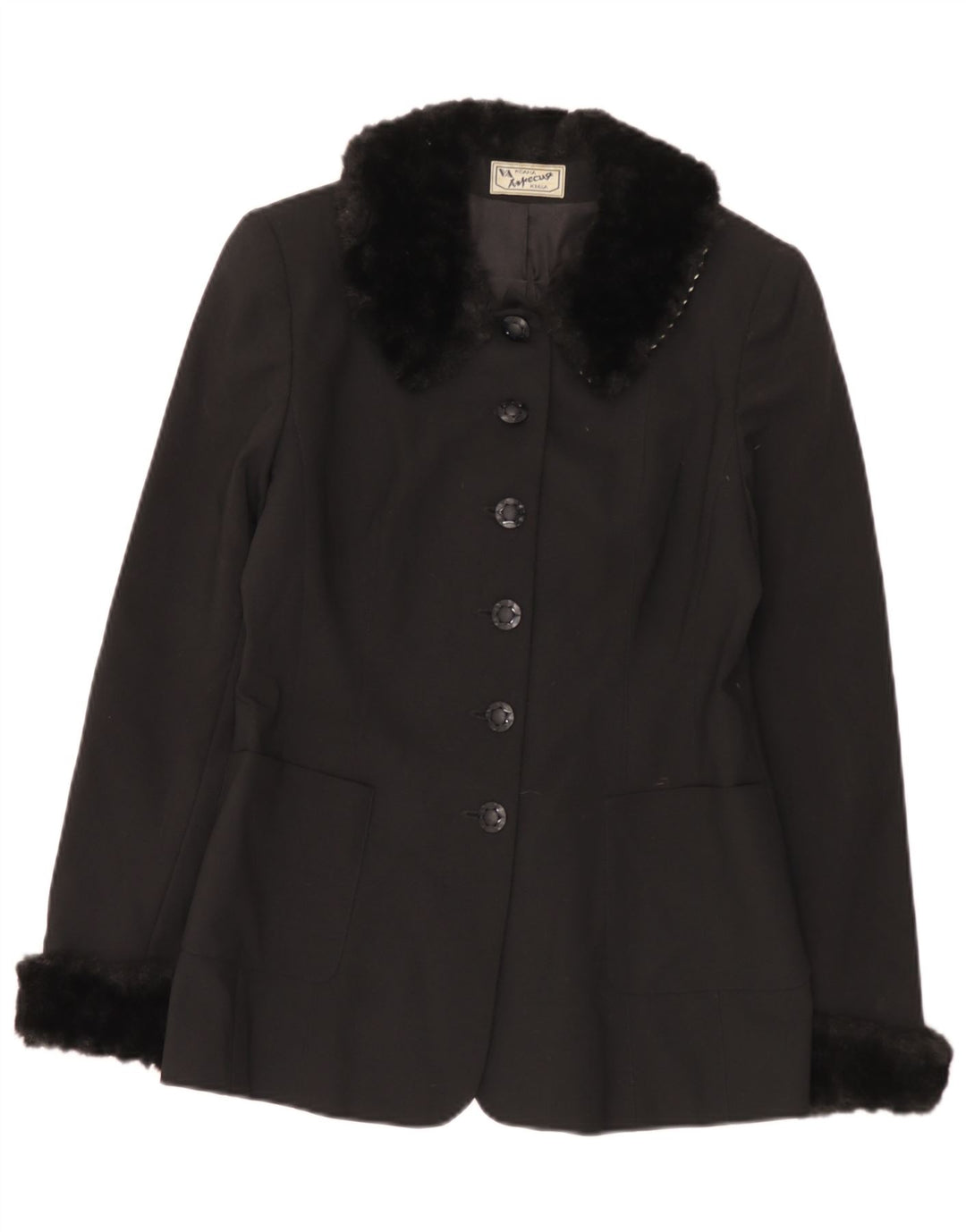 Vintage Womens 6 Button Blazer Jacket IT 44 Medium Black