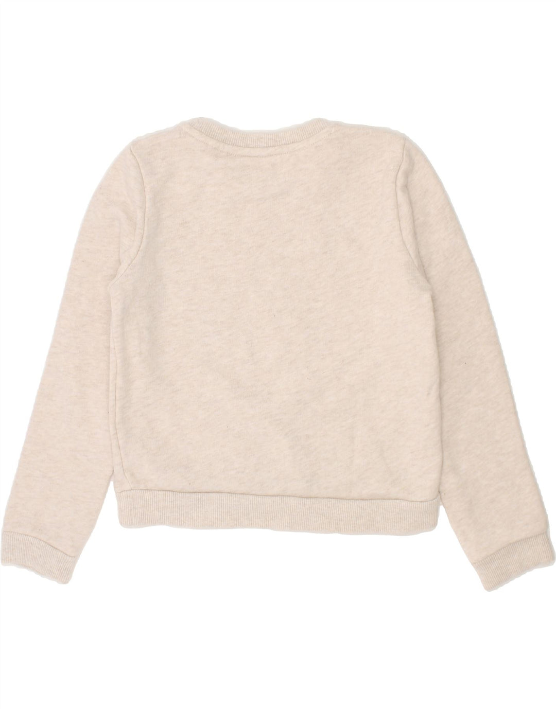 GUESS Girls Graphic Sweatshirt Jumper 4-5 Years Beige Vintage Guess and Second-Hand Guess from Messina Hembry 