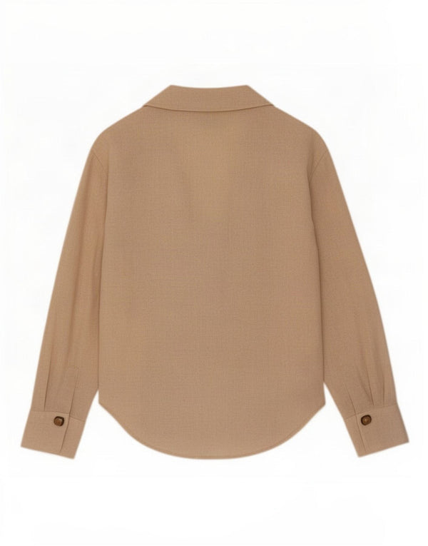 Zara Damen Hemd UK 16 Large Beige