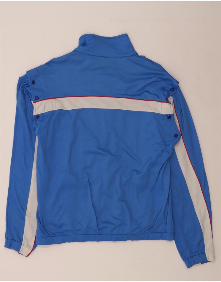 ICARUS Mens Tracksuit Top Jacket UK 42 Large Blue Colourblock Triacetate Vintage Icarus and Second-Hand Icarus from Messina Hembry 