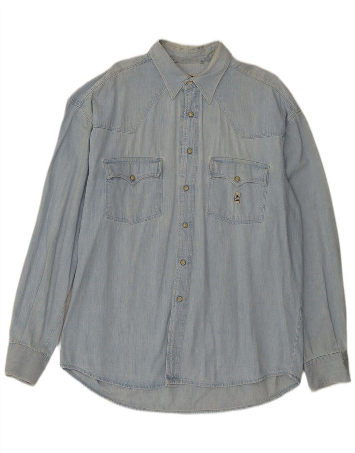 Uniform Mens Denim Shirt XL Blue Cotton