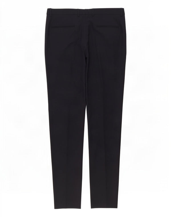 Zara Damen Slim Fit Chinohose EU 44 Large W34 L32 Schwarze Viskose
