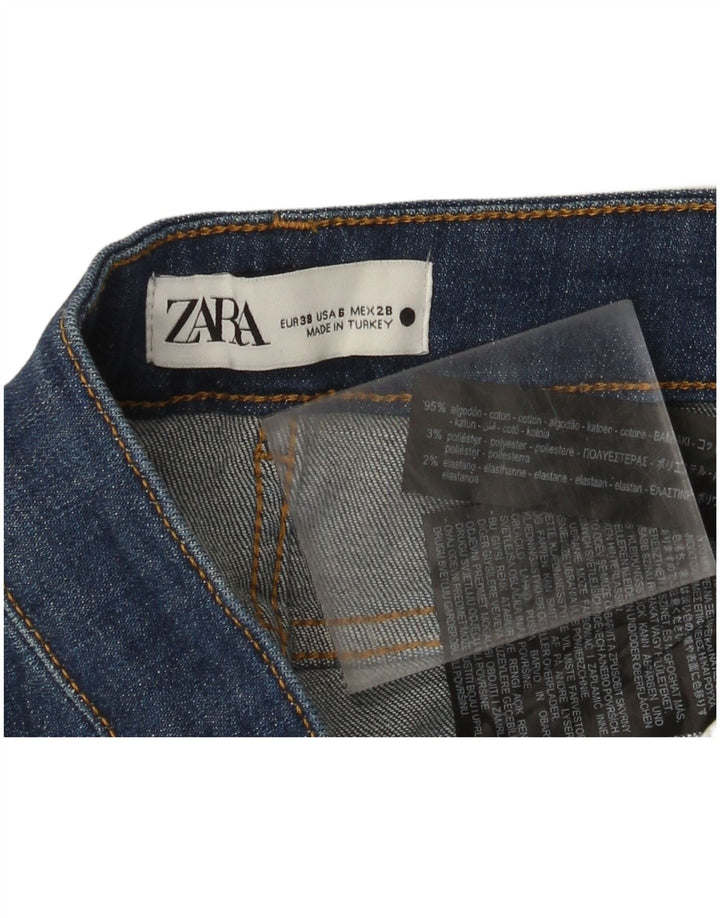 Zara Womens Bootcut Jeans EU 38 Small W28 L27 Navy Blue Cotton