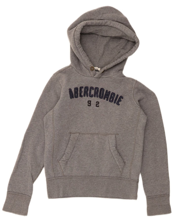 Abercrombie & Fitch Boys Muscle Hoodie Jumper 11-12 Years Medium Grey
